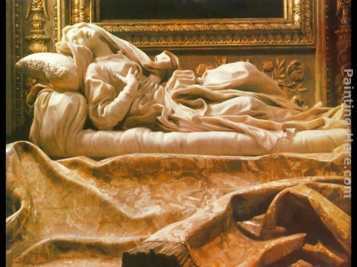 The Blessed Lodovica Albertoni [detail] painting - Gian Lorenzo Bernini The Blessed Lodovica Albertoni [detail] art painting